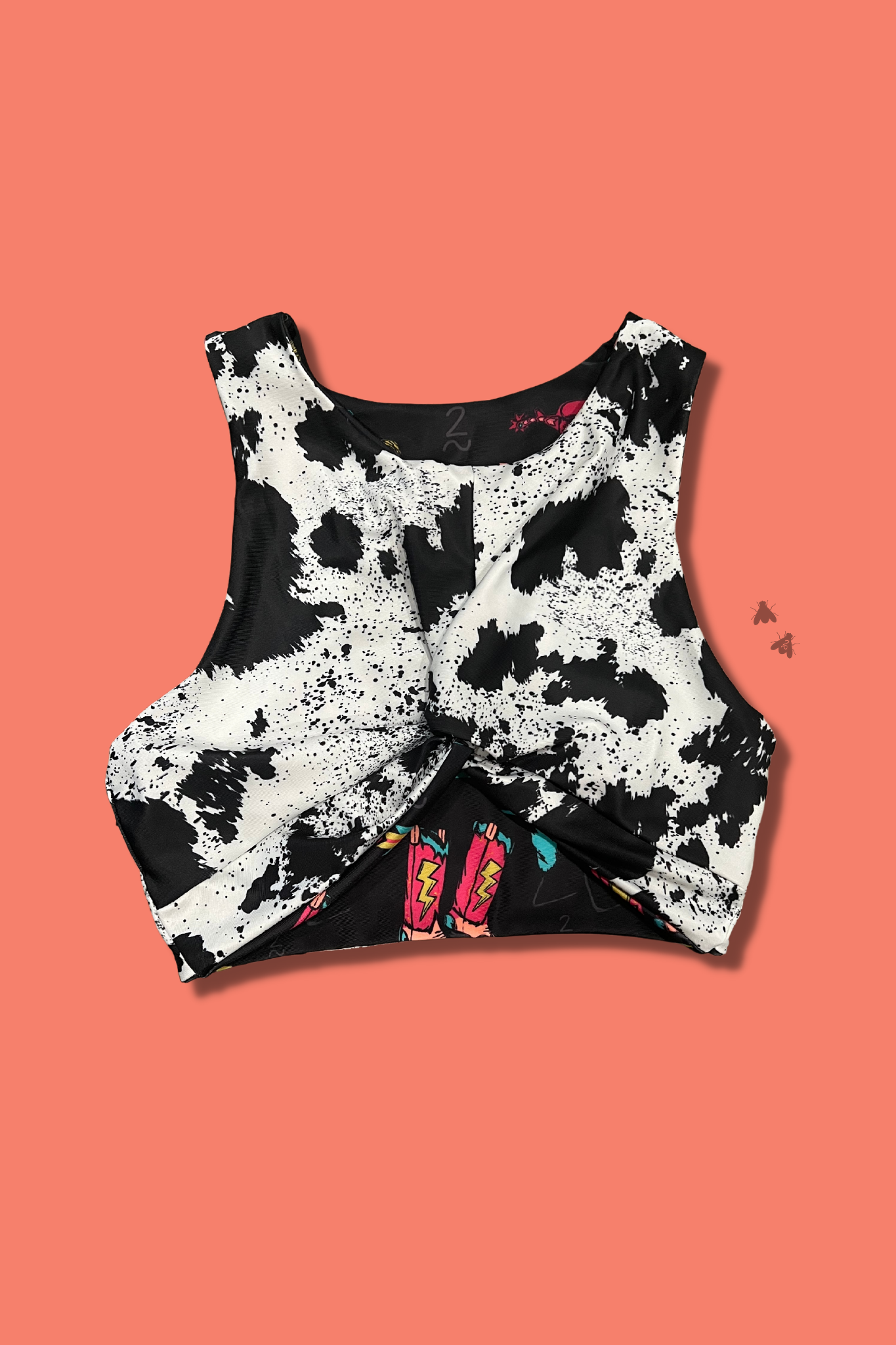 Rope The Neon Lights Twist Swim Top