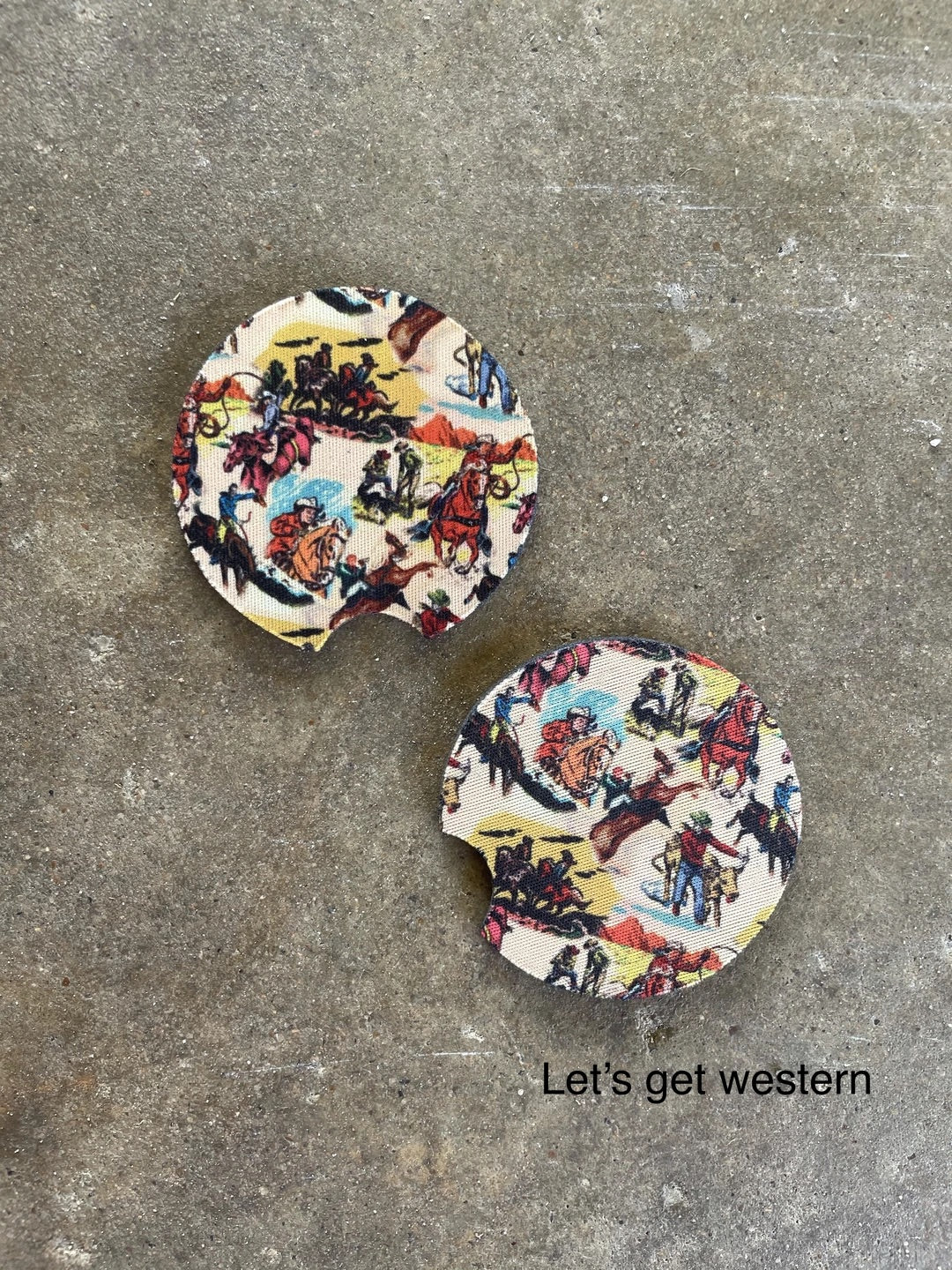 Western Neoprene Car Coaster