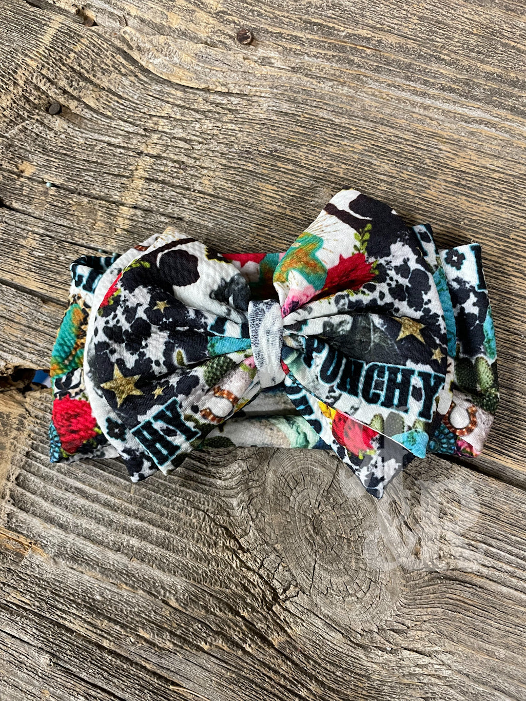 Western Print Headband Bows