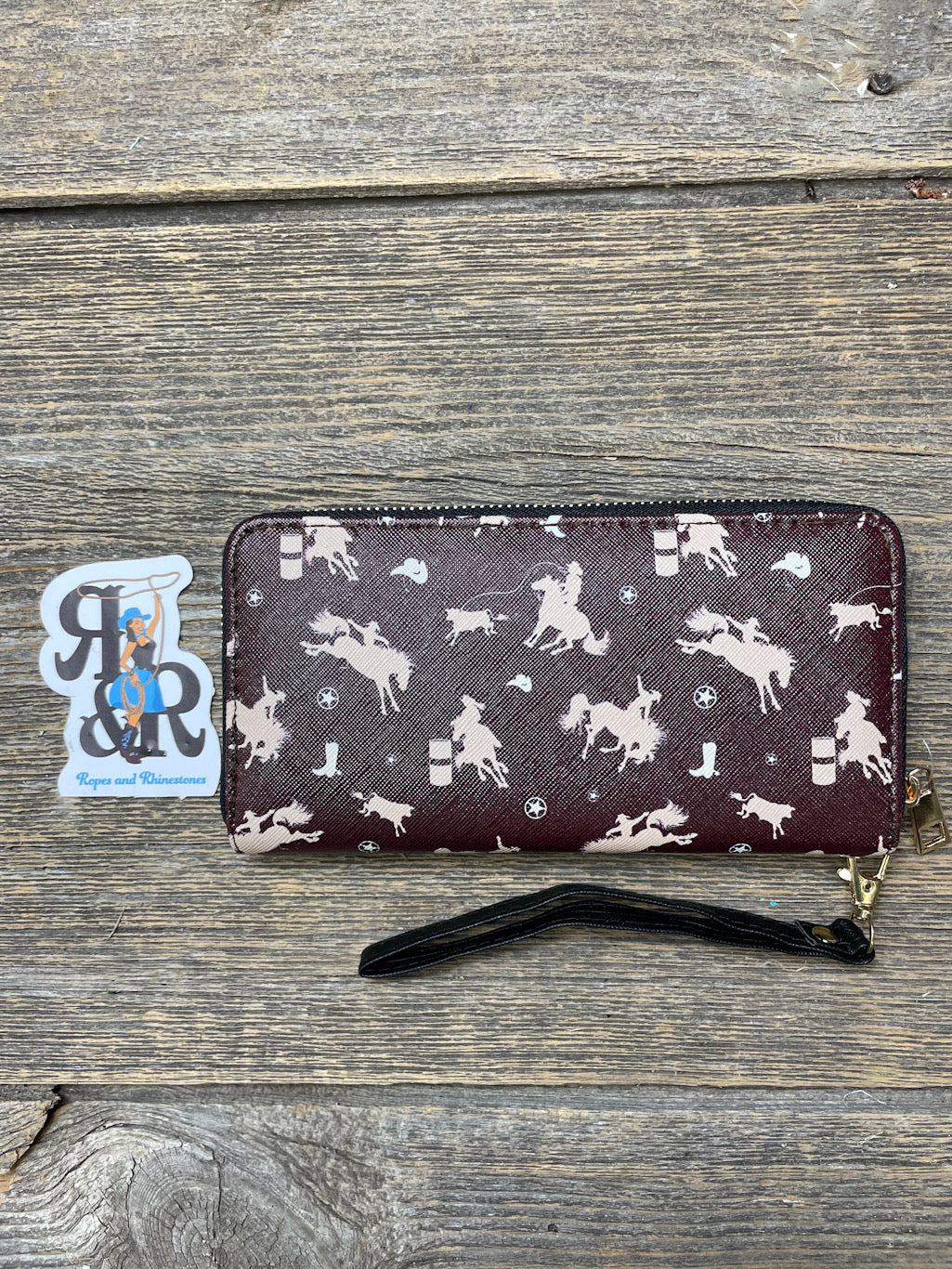 Lila Rodeo Zipper Wallet