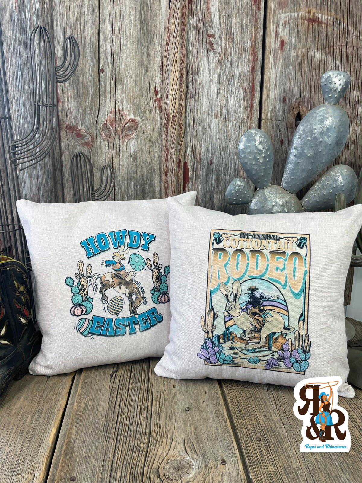 Easter Western Pillow Cover
