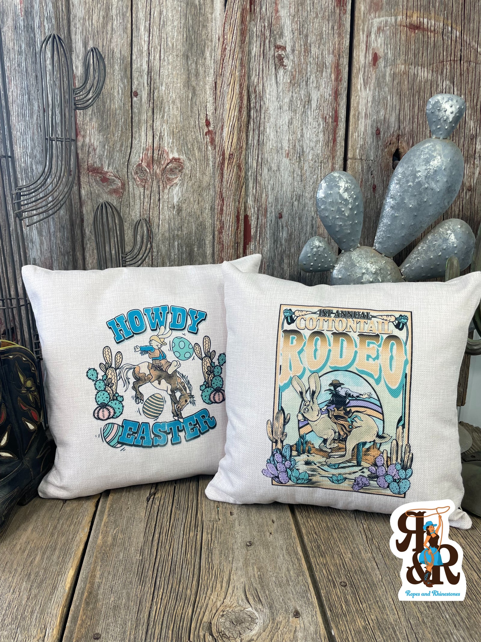 Easter Western Pillow Cover