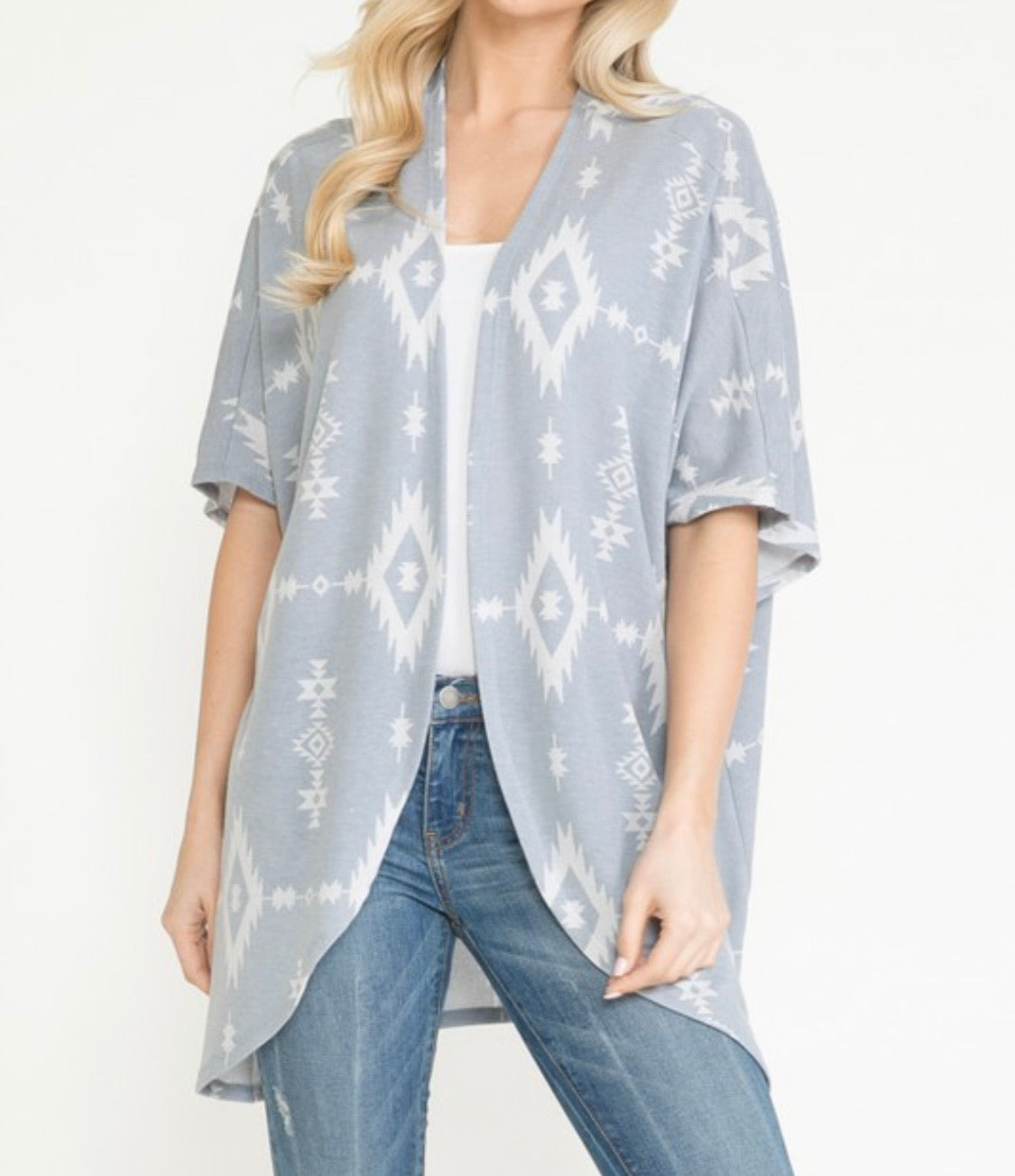 Aztec Grey Cardigan