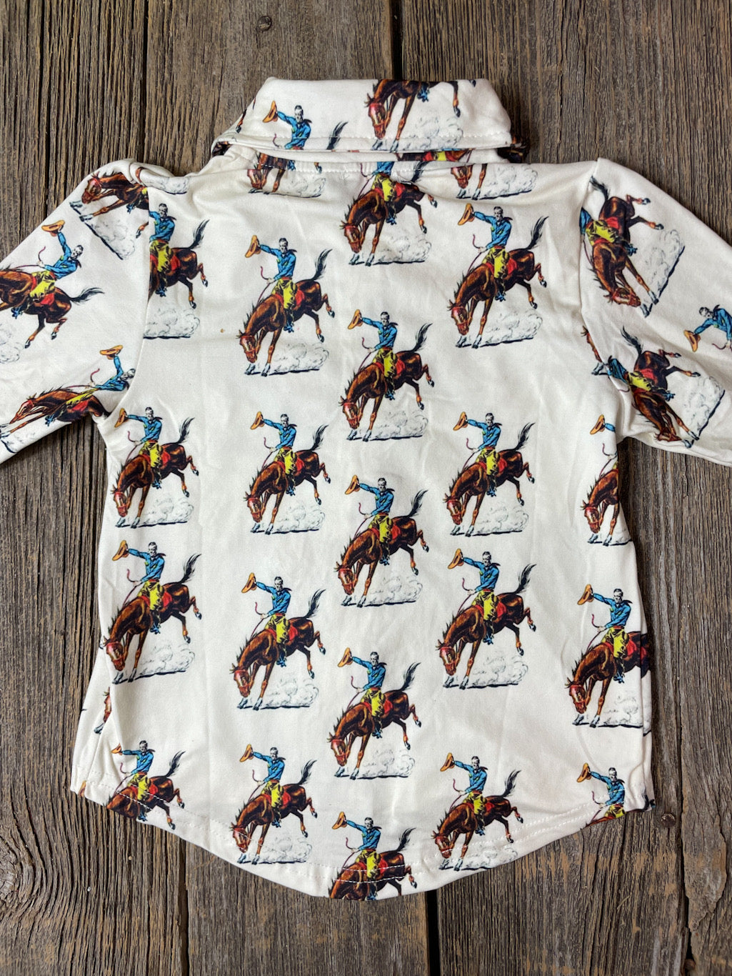 Vintage Cowboy Kids Button Down Shirt
