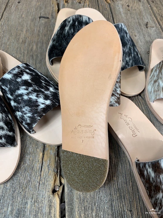 Cowhide Flat Sandals