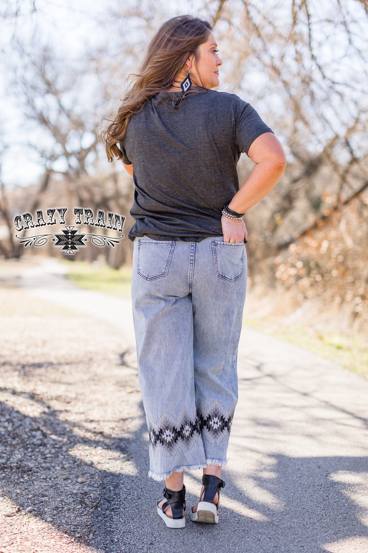 Coyote Cool Aztec Crop Jeans