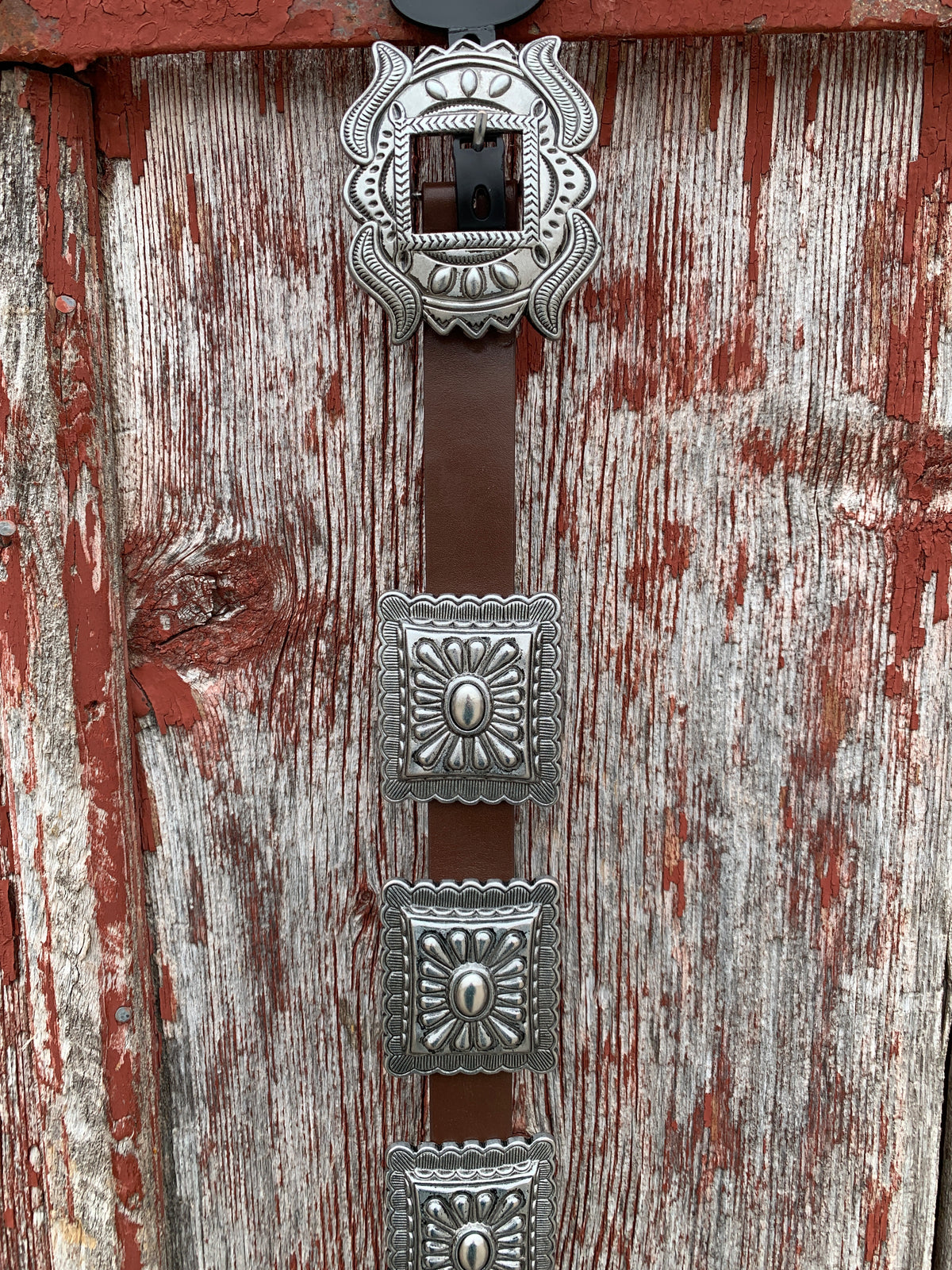 Silver Square Concho Belt